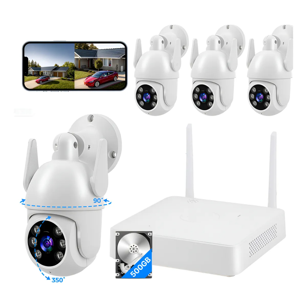 Kit Cftv 4 Câmeras Segurança Bullet Full Hd Nvr 