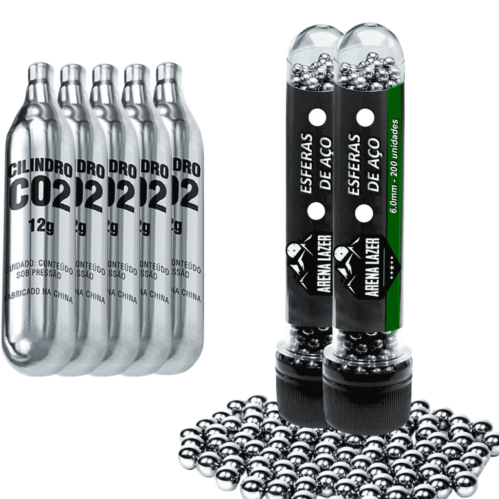 Kit para Tiro Esportivo: 2 Tubetes de Esferas de A