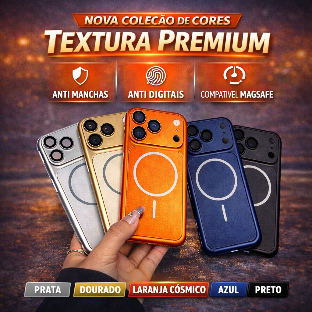 iPhone 13 14 15 16 17 Pro Max  Capa Magnética Fos