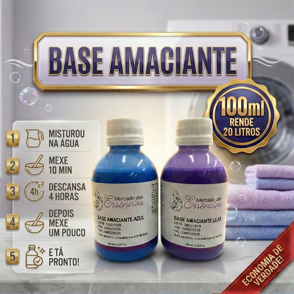 Base Amaciante Concentrada 100ml Faz 20 litros per