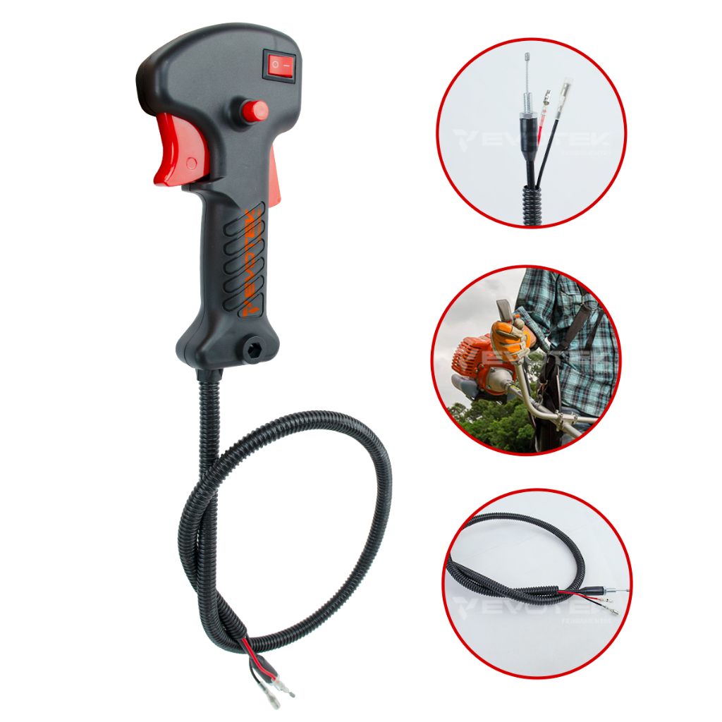 Gatilho Acelerador Completo para Roçadeira 26cc a