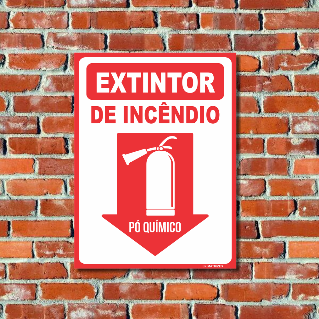 Placa Indicativa de Extintor de Incêndio com Carg