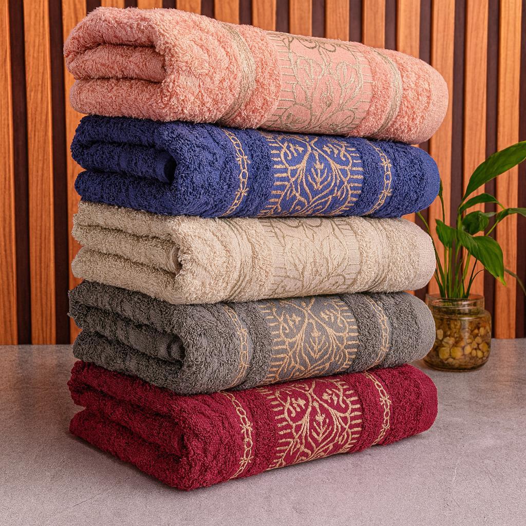 Jogo 5 Toalhas de Rosto Luxo Premium Grossa e Bord