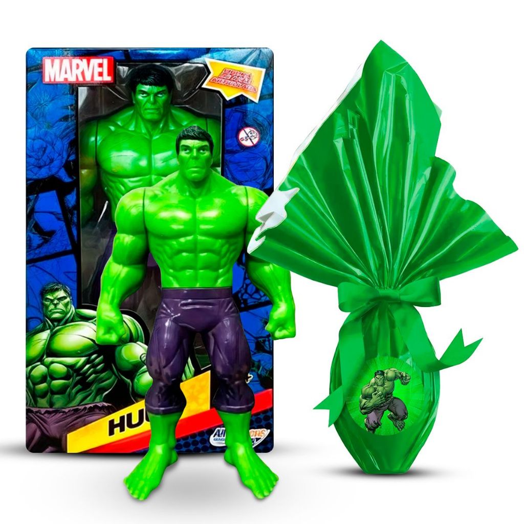 Kit Ovo De Páscoa Hulk 250gr Boneco Articulado Or