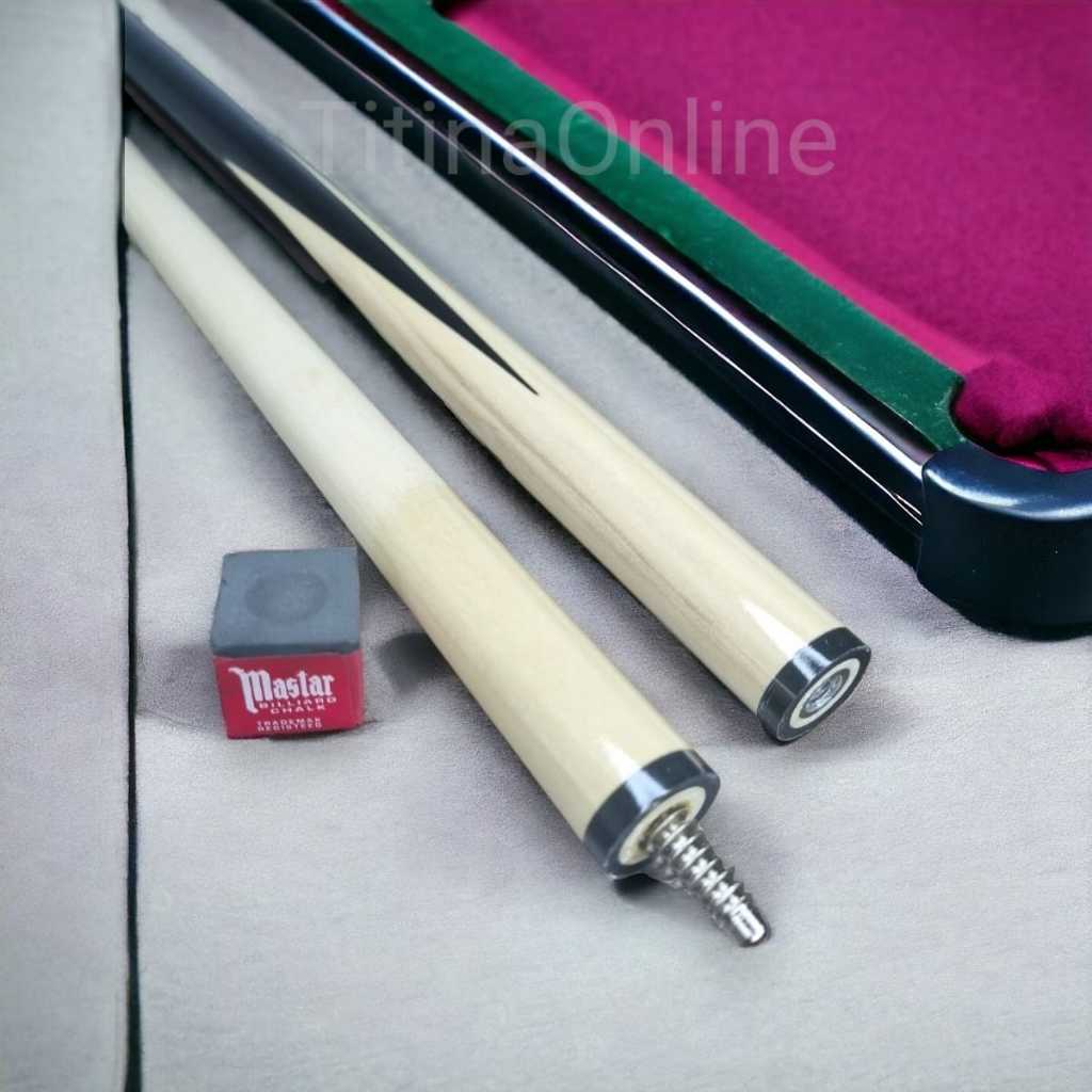 Taco Sinuca Bilhar Bipartido Leve 495gr Madeira Br