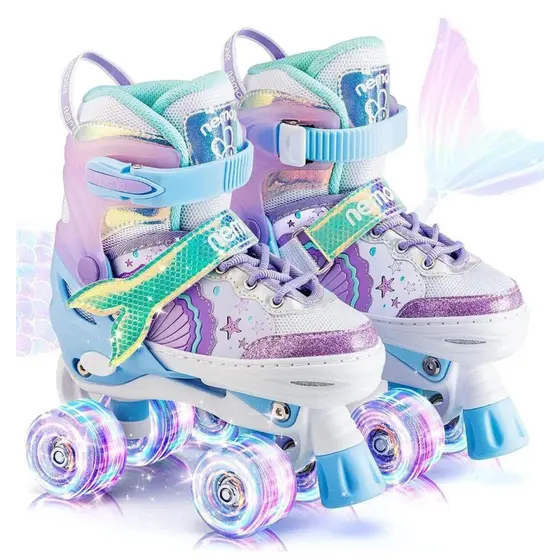 Patins 4 Rodas Com Led Patins Infantil Menina Lind