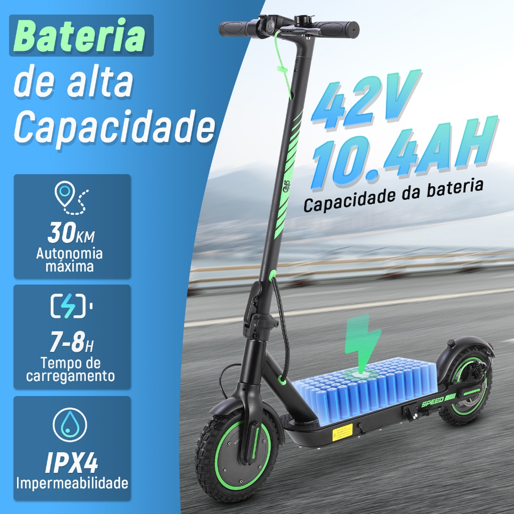 Gm5 P1 Max Patinete Elétrico Scooter 400w 30km 25