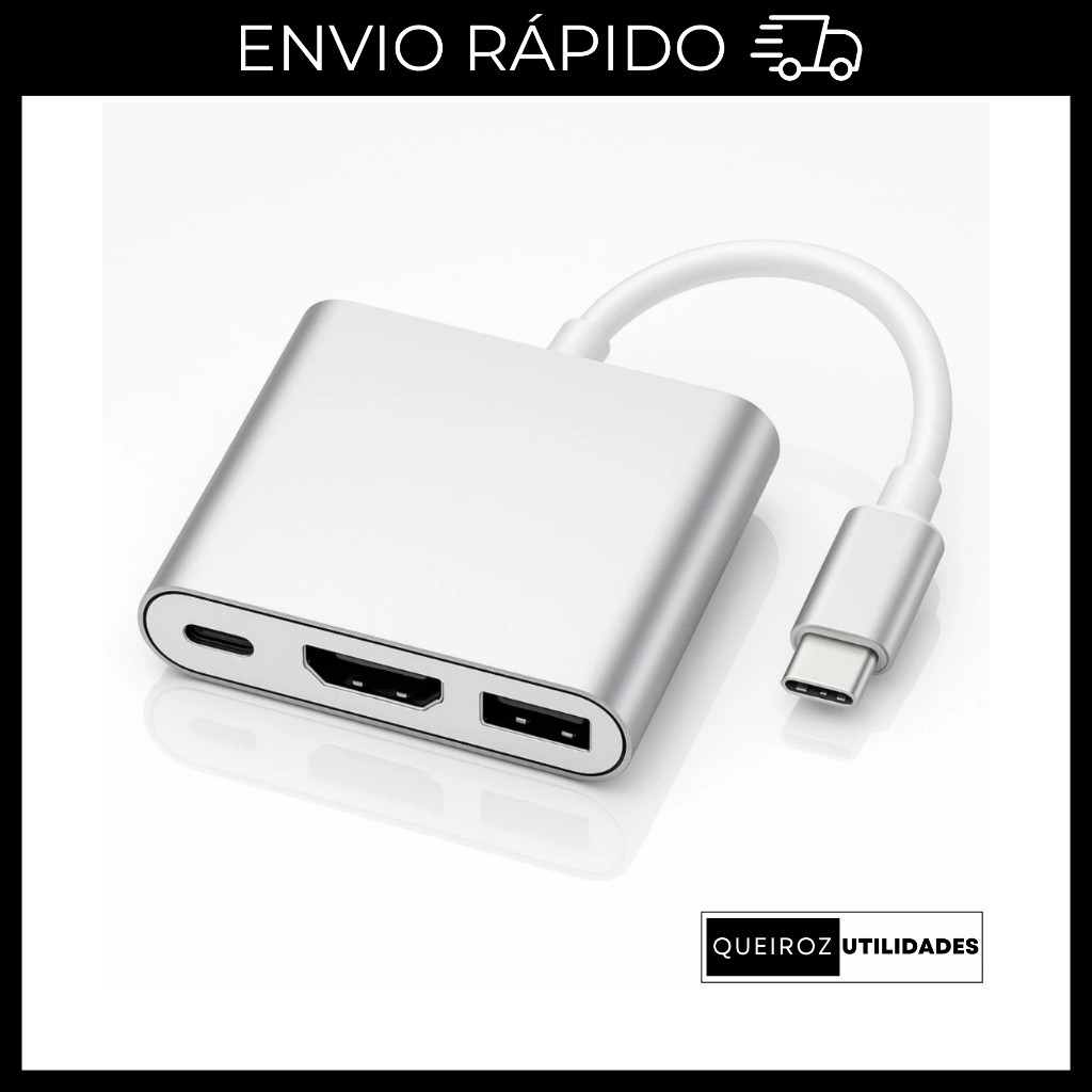 Adaptador Conversor Usb 3.0 Tipo C Para HDMI 4K 3 