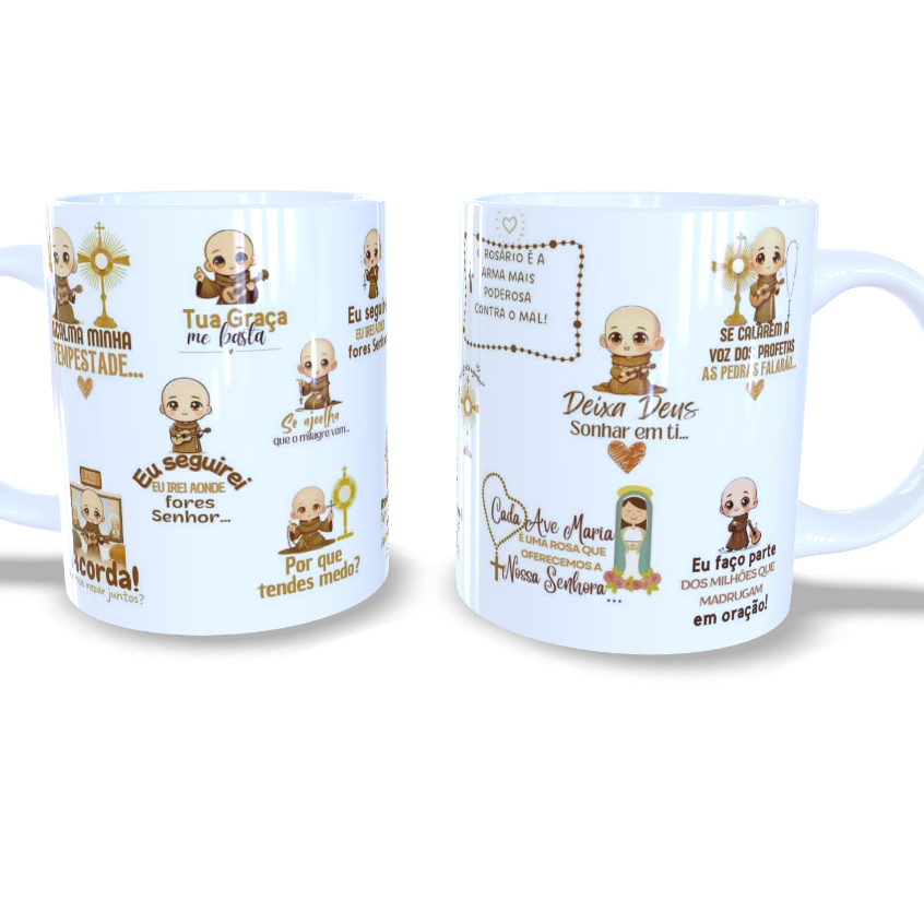 Caneca Quaresma rezando na madrugada