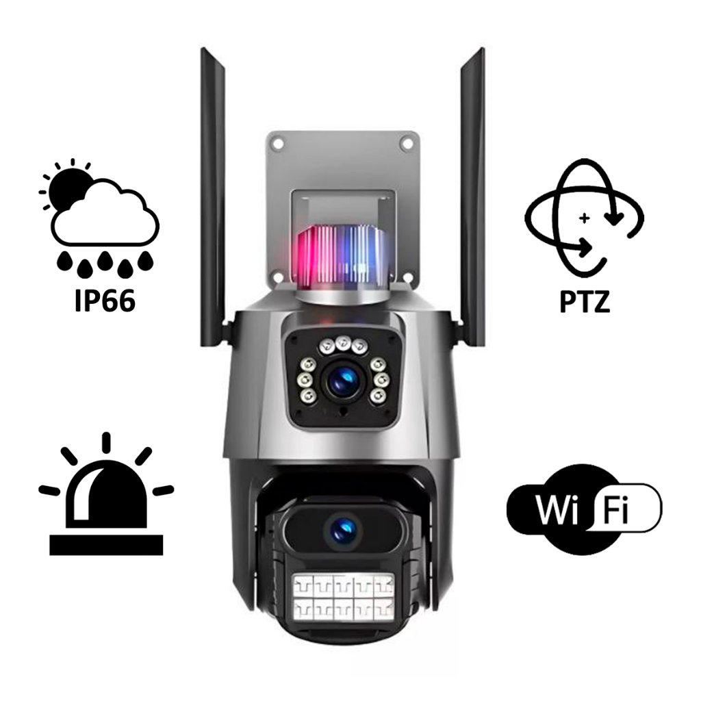 Câmera Wi-Fi Speed Dome com Alarme e Visão Notur