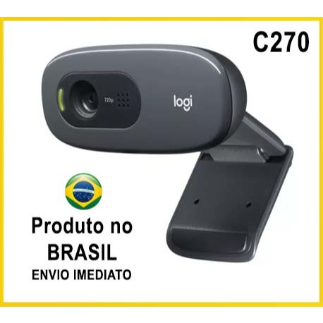 Webcam HD Logitech C270 com Microfone Embutido Ori