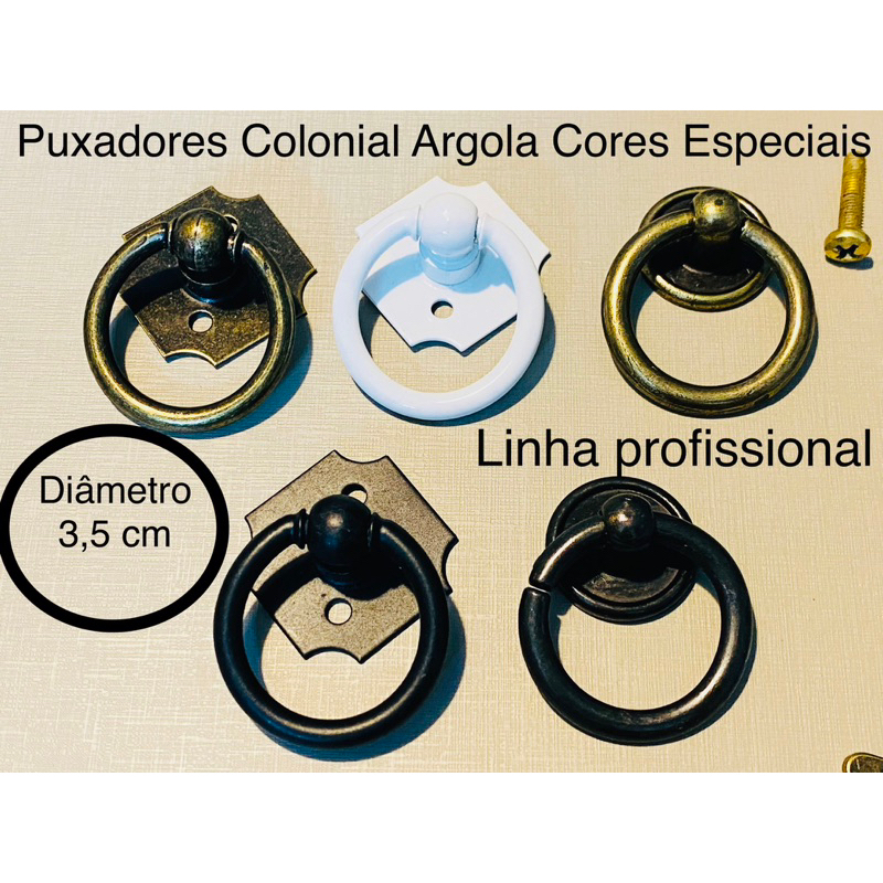 Puxador para Armários Gaveta Argola Colonial Deco