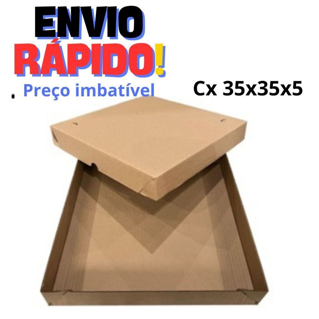 10 Caixas 35x35x5 para (100 Salgados ou Doces) Par