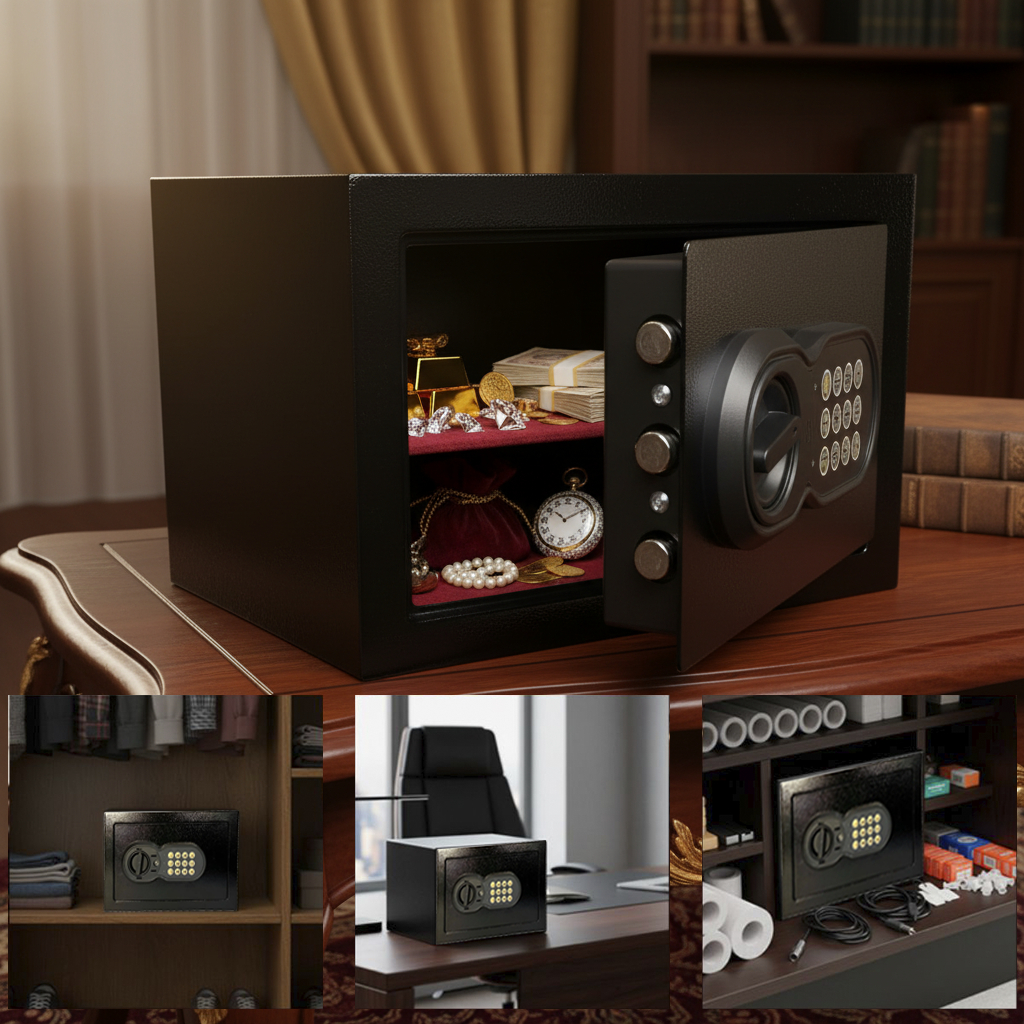 Cofre Eletrônico Digital Escritorio Teclado Senha