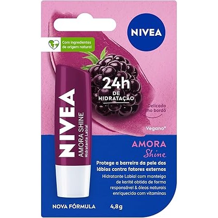 Protetor Labial Hidratante Nivea 4,8g Amora Shine