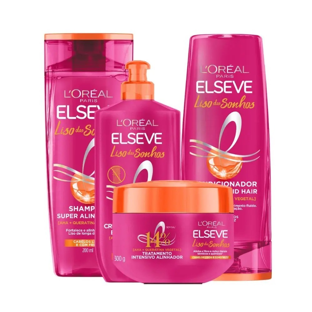 Kit Elseve Super Alinhador Liso dos Sonhos Shampoo