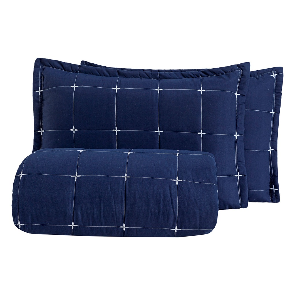 Cobre Leito Colcha Lisboa Bordado Dupla Face King 