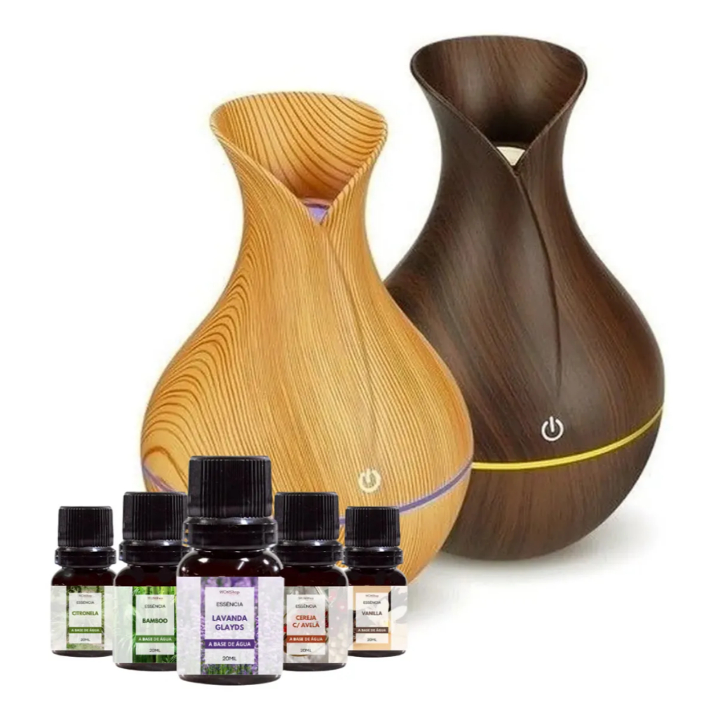 Kit 1und. Umidificador Aromatizador Vaso Difusor d