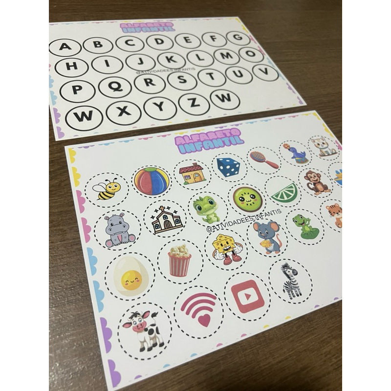 Jogo infantil atividade alfabeto e coordenação m