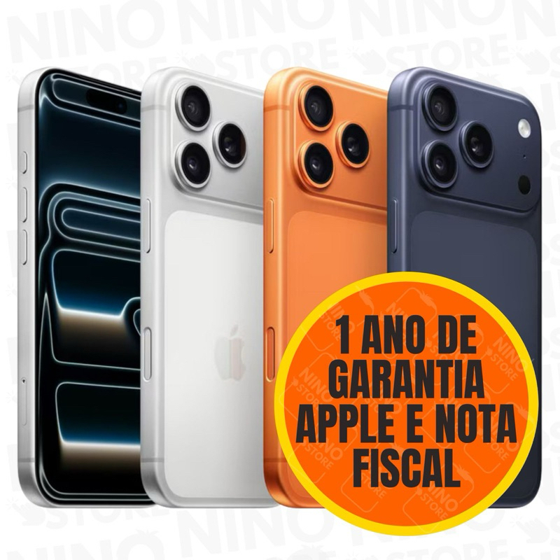 Celular iPhone 17 Pro e Pro Max 256GB 5g Dual Sim 