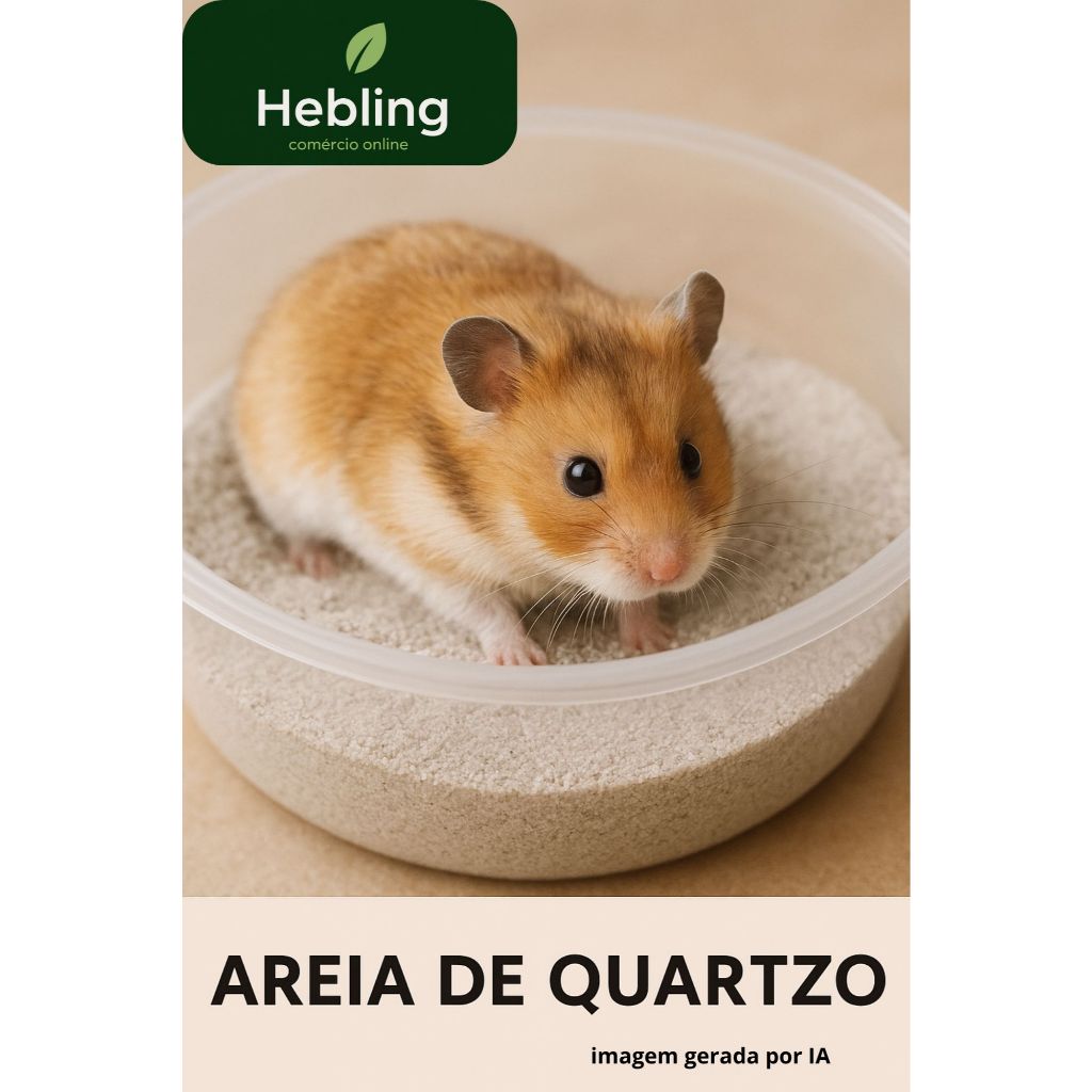 1Kg Areia Premium Quartzo N 00 para Banho de Hamst