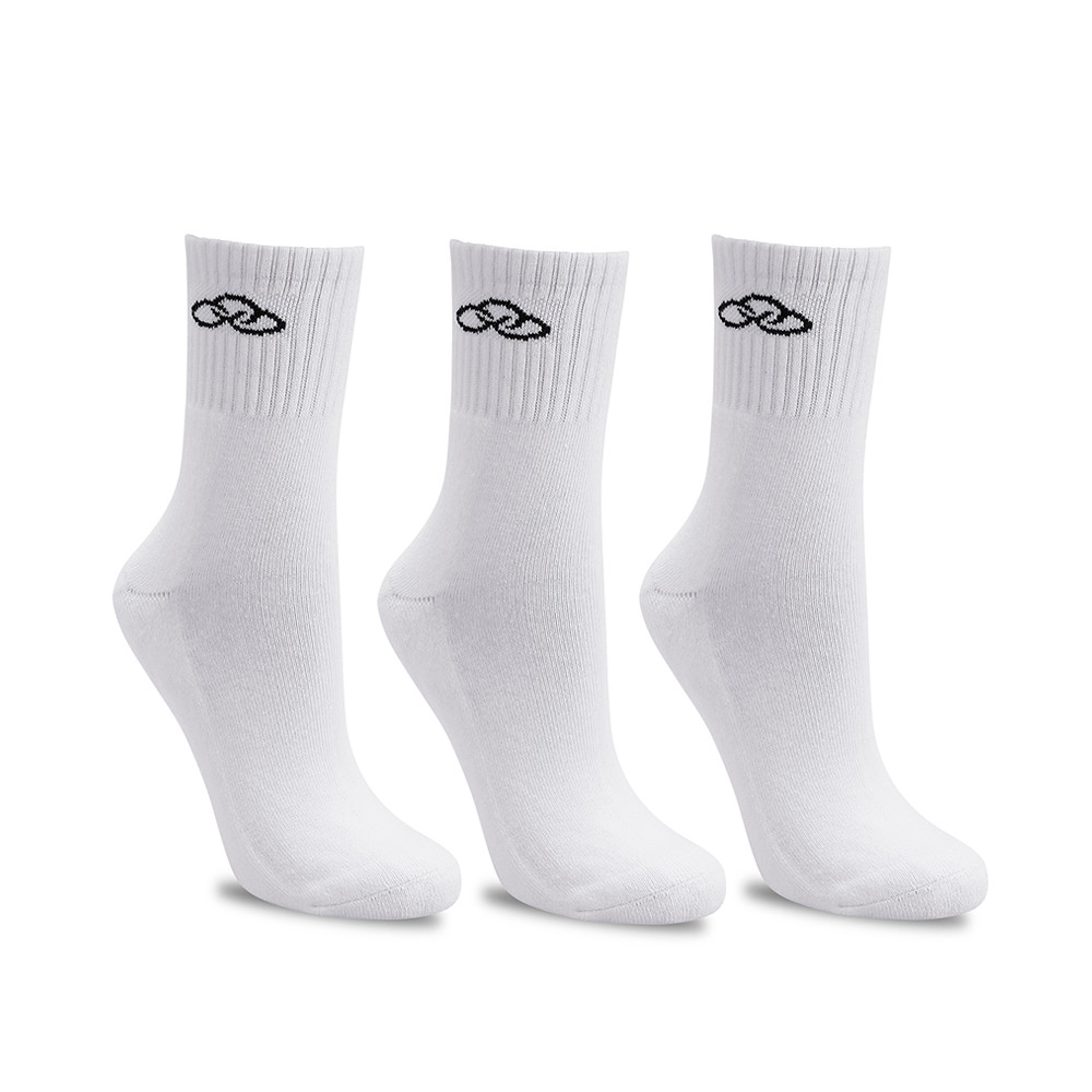 Kit 3 Meias Olympikus Cano Medio Fitness Algodão