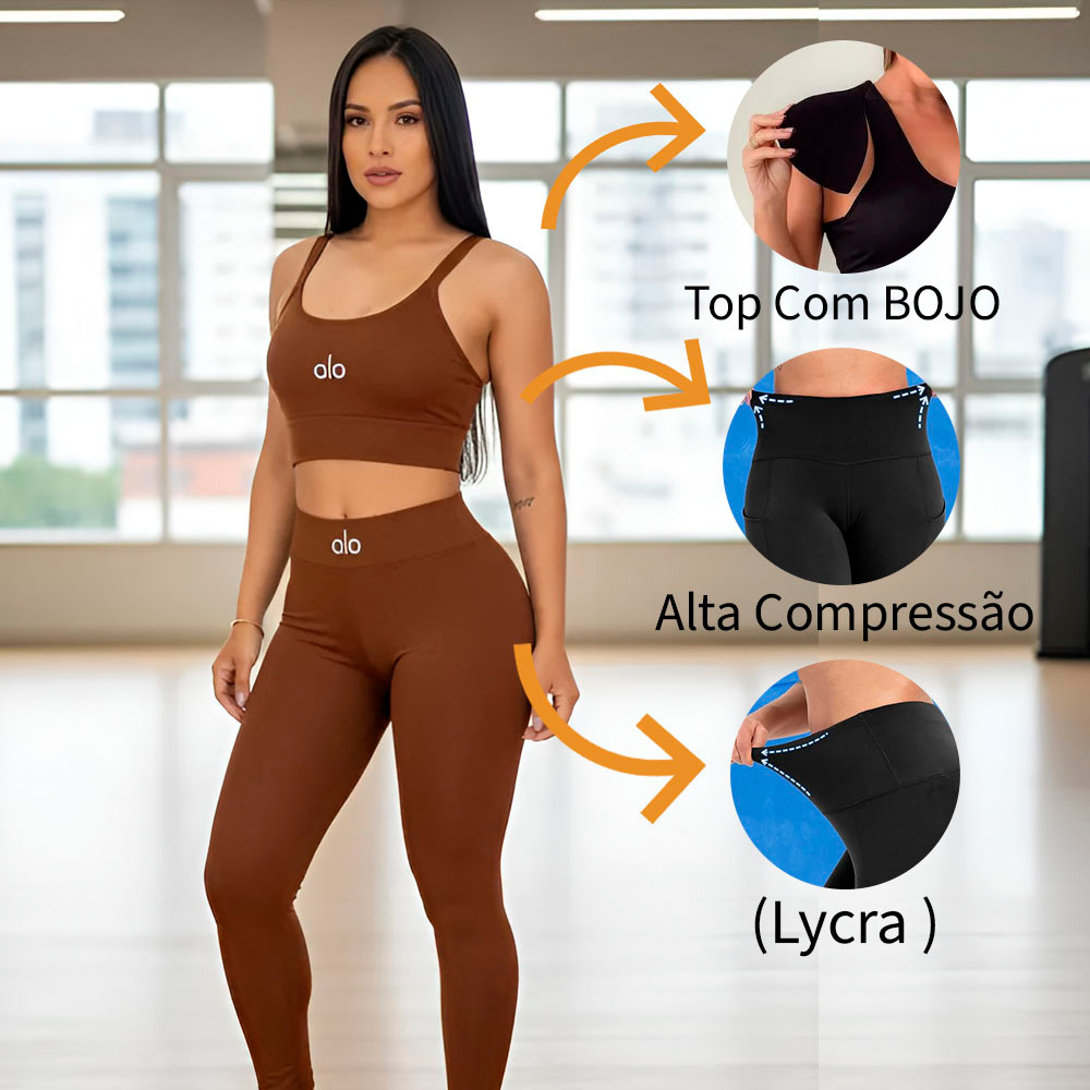 Conjunto Fitness Feminino Roupa De Academia Femini
