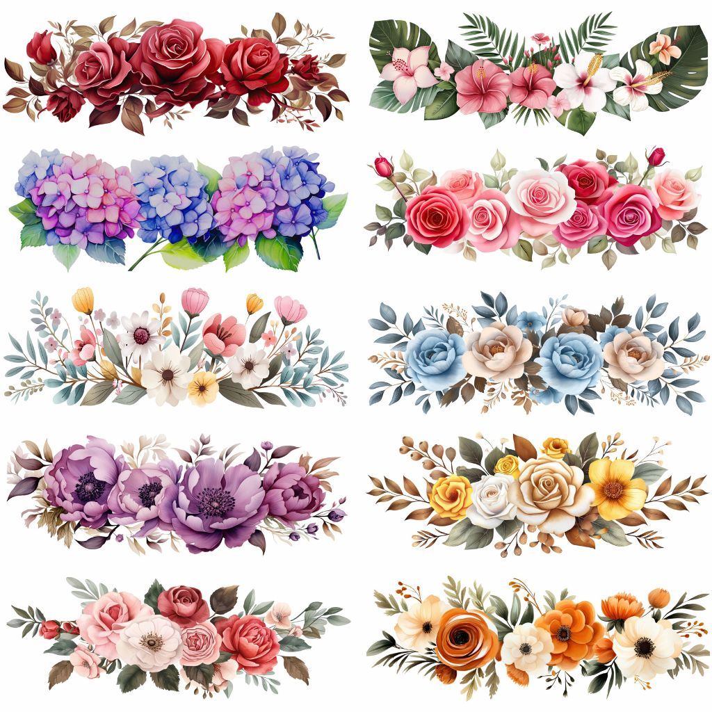 DTF Transfer Termocolante Imagem Têxtil Flores De