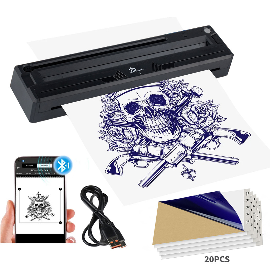 Impressora Térmica A4 + 20 Papel Transfer Decalqu