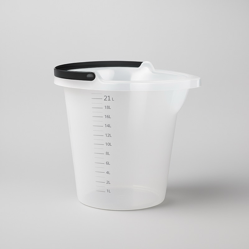 BALDE PLASTICO TRANSPARENTE 21 LITROS REFORÇADO C