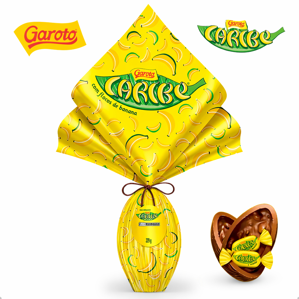 Ovo de Pascoa Caribe Garoto Nestle com Flocos de B