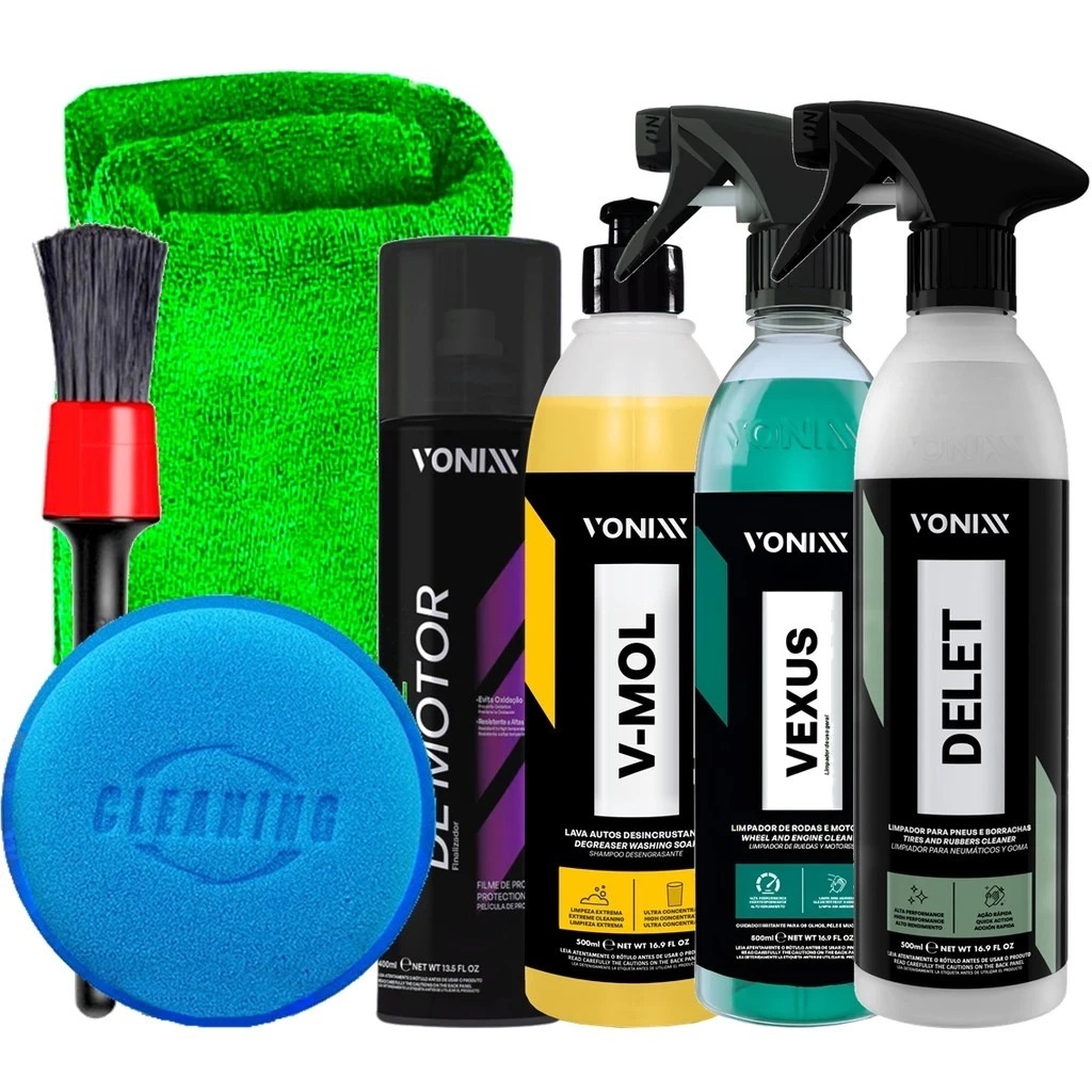 Kit Lavagem Vonixx e Limpeza de Motor  para Motos 