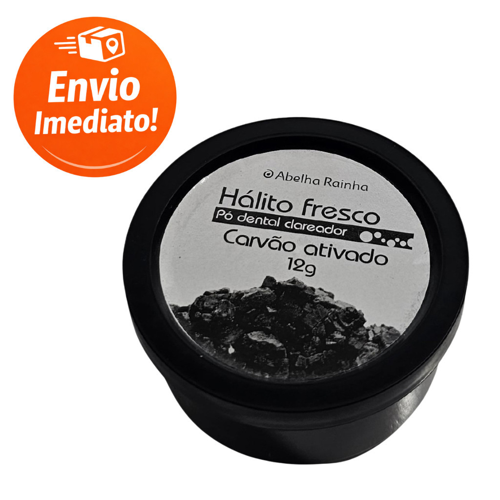 Pó Dental Branqueia os Dentes Carvão Ativado Abe