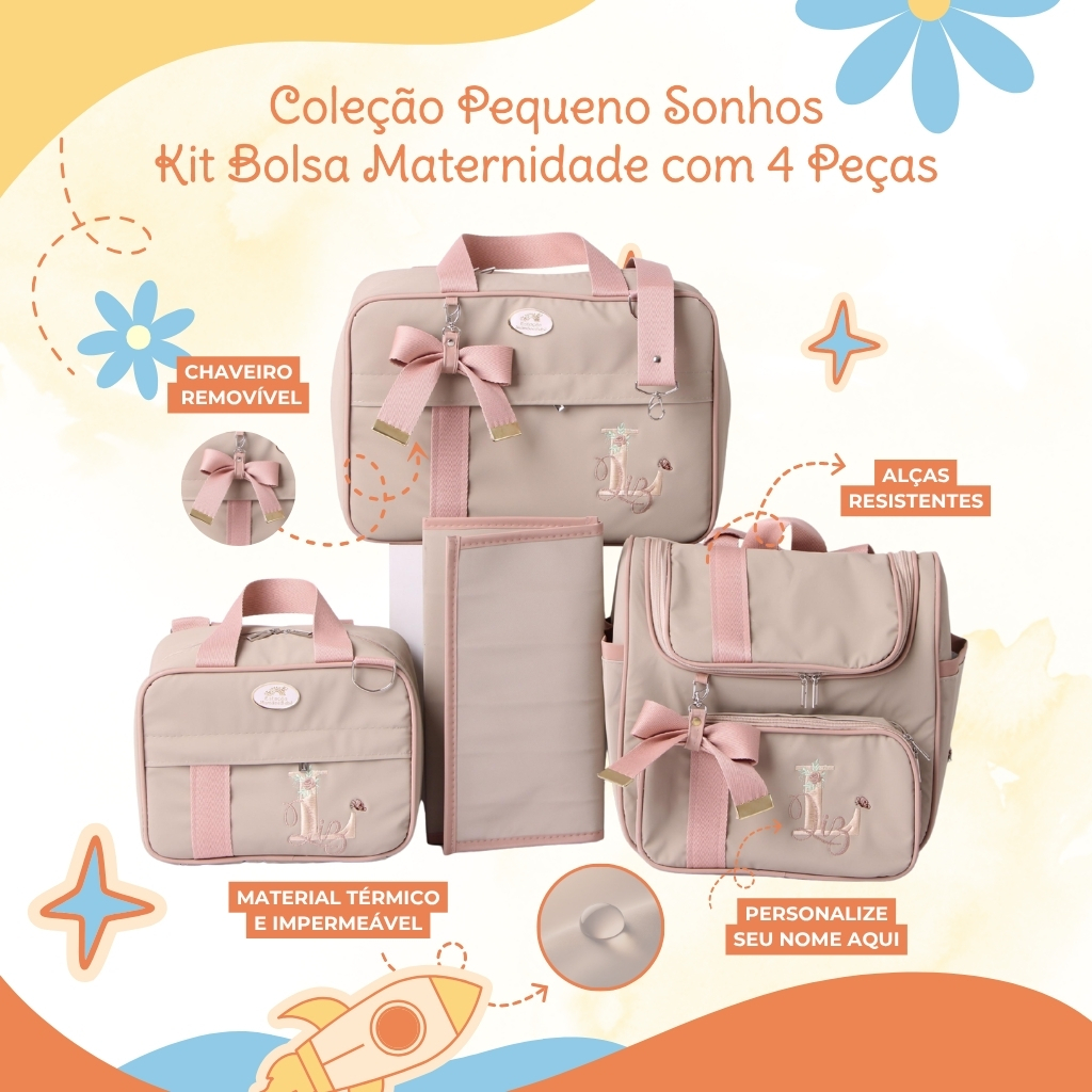 Kit maternidade personalizado 4 peças menina | Co