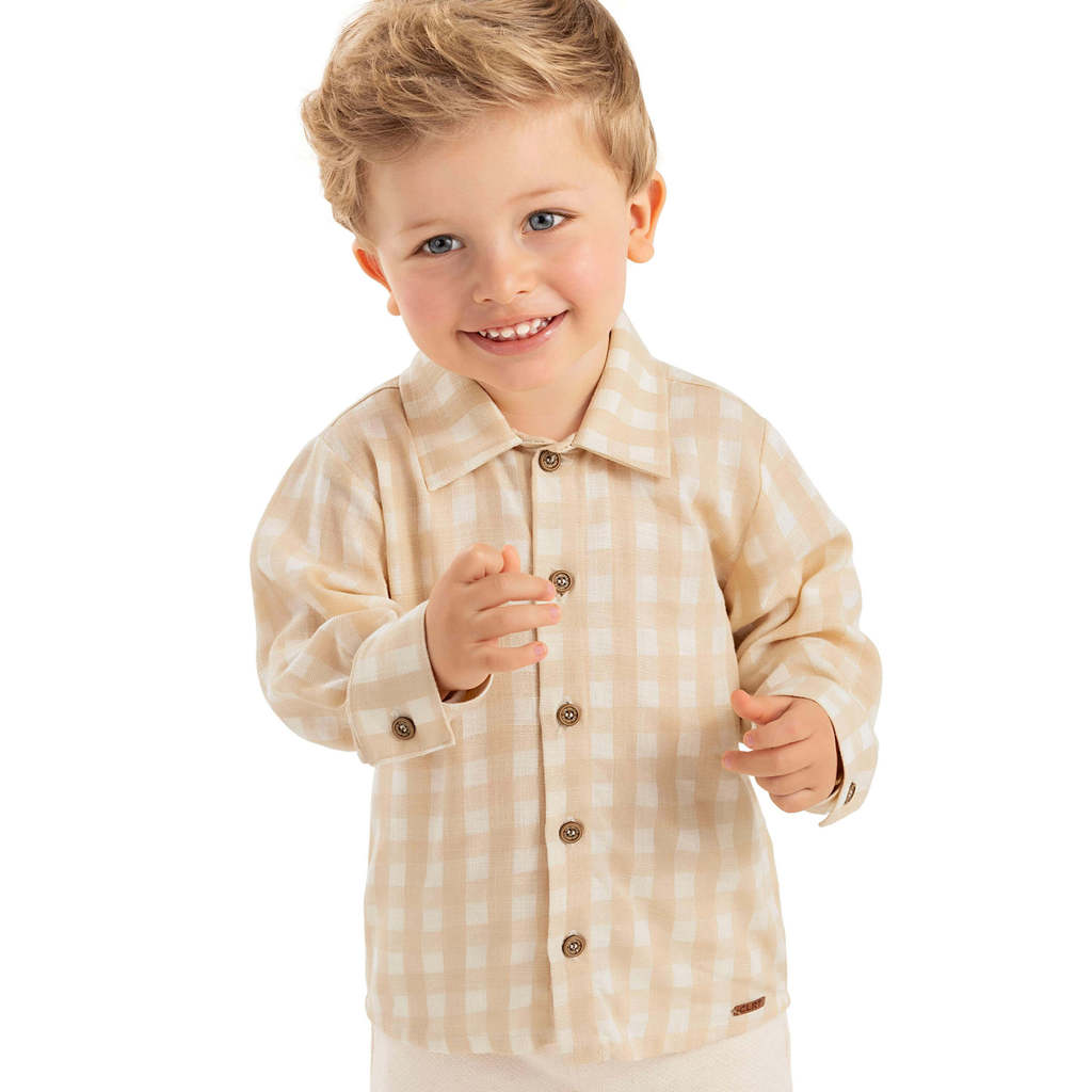 Camisa Infantil Menino Viscolinho Xadrez Coloritt�