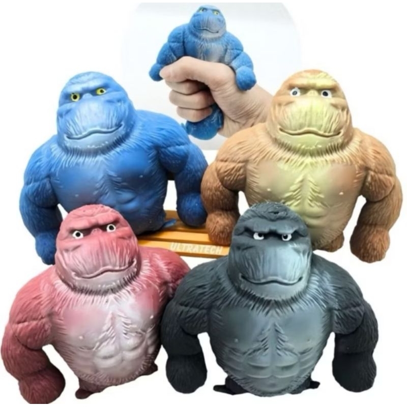 Macaco Gorila Estica e Esmaga  Antiestresse Divert