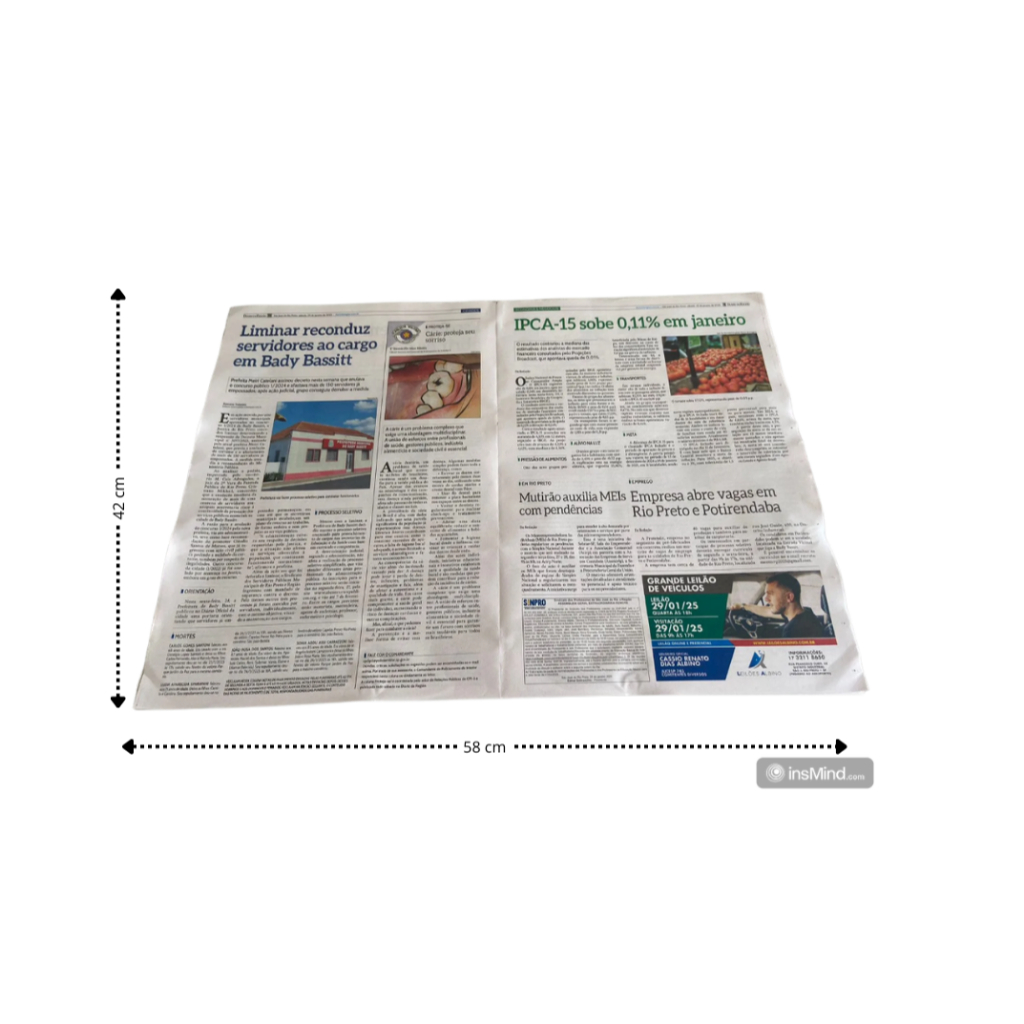 Jornal Usado 1 KG  Mudança, Encarte, Artesanato, 