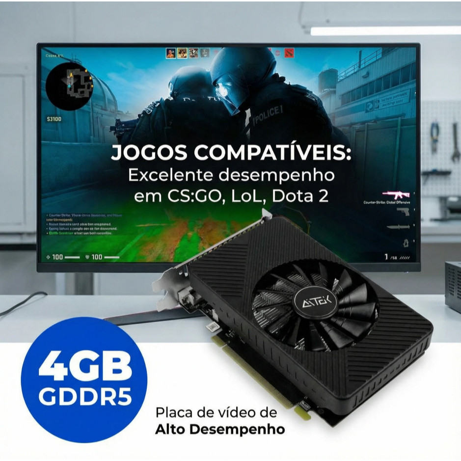 Placa de Vídeo GTX 750 Ti 4GB GDDR5 Gamer Recondi