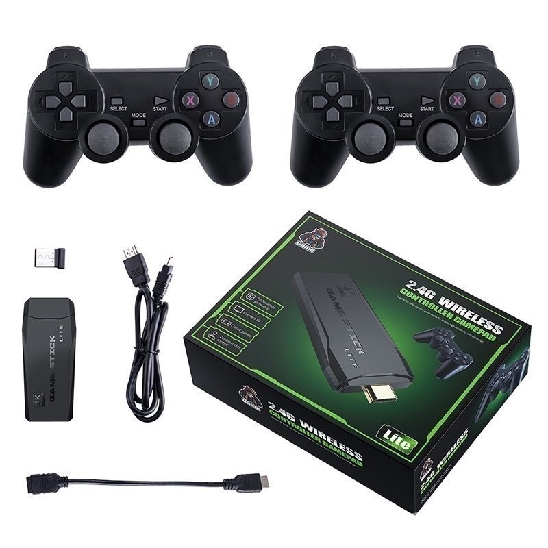 Videogame Stick 10mil 2 Controles Sem Fio Console 
