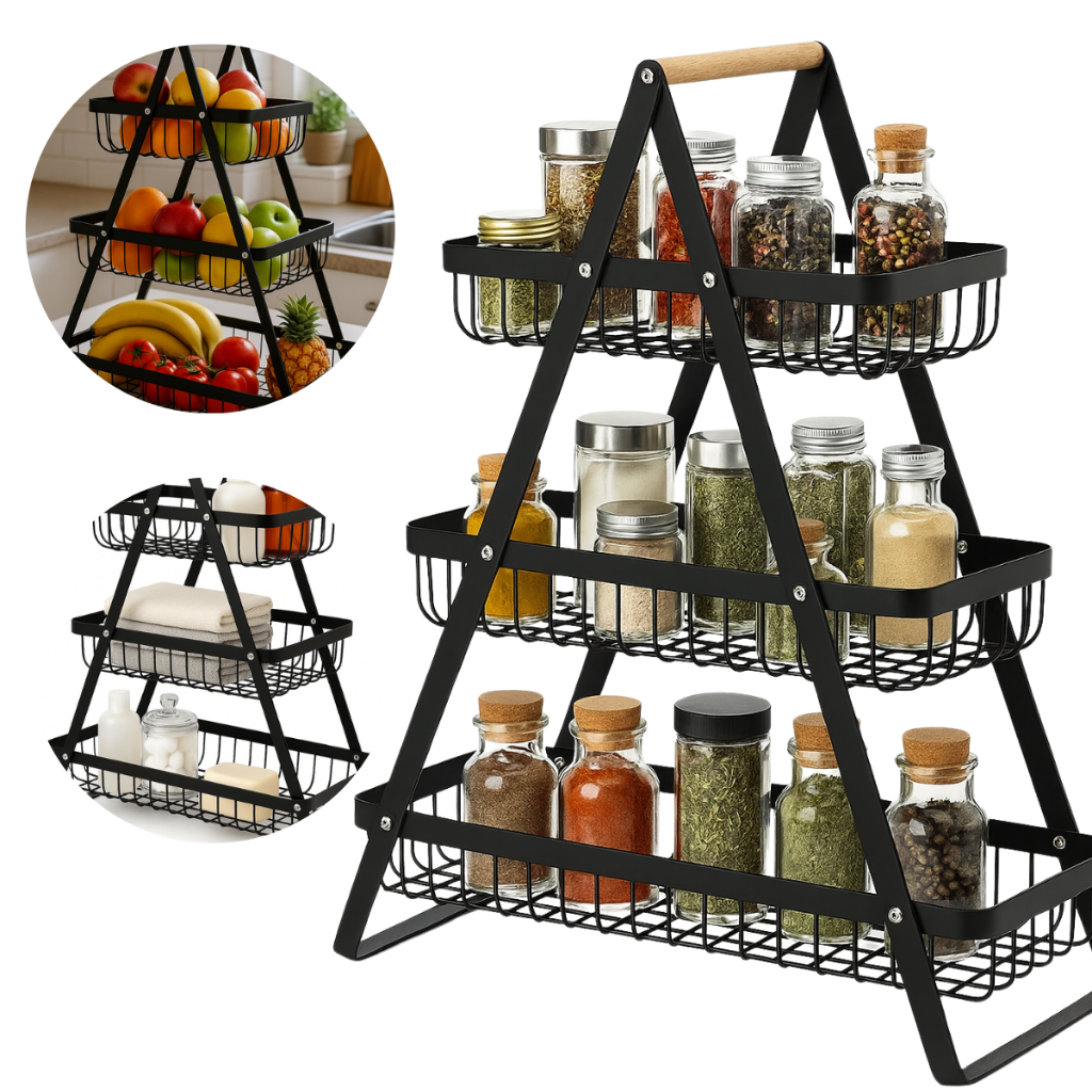 Fruteira De Mesa Aramada Metal Moderna E Resistent