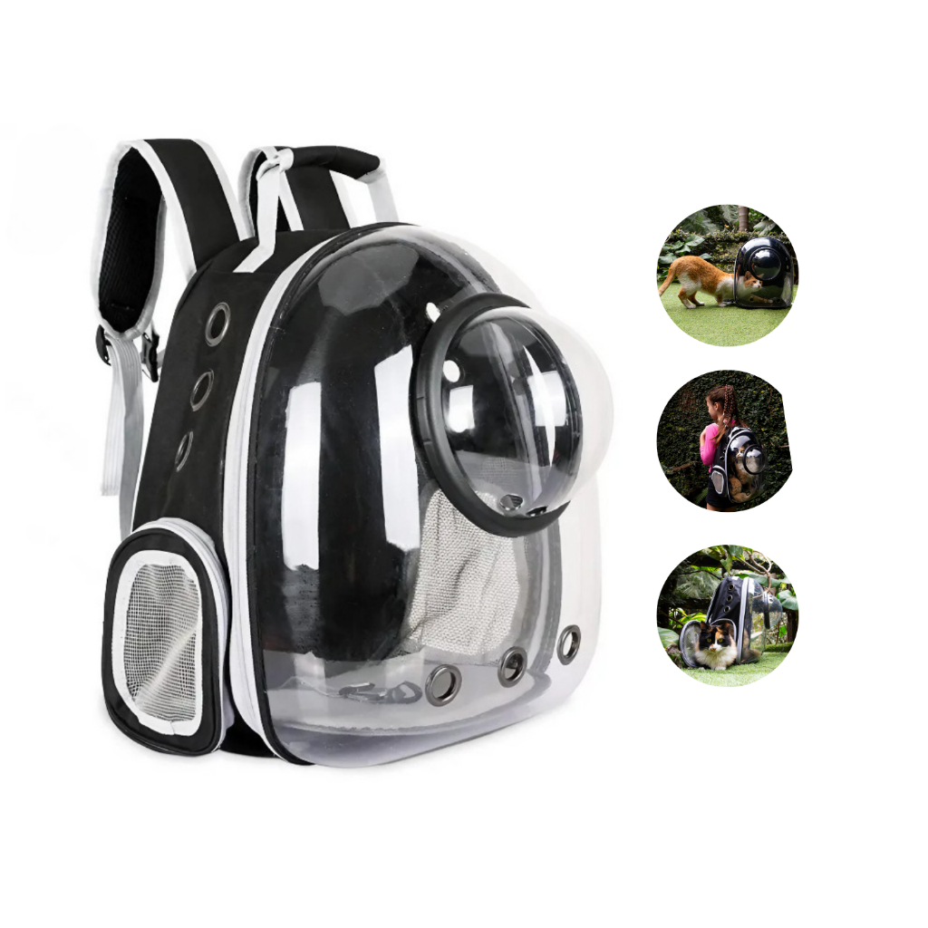 Mochila Pet Visão Panorâmica Astronauta Cachorro