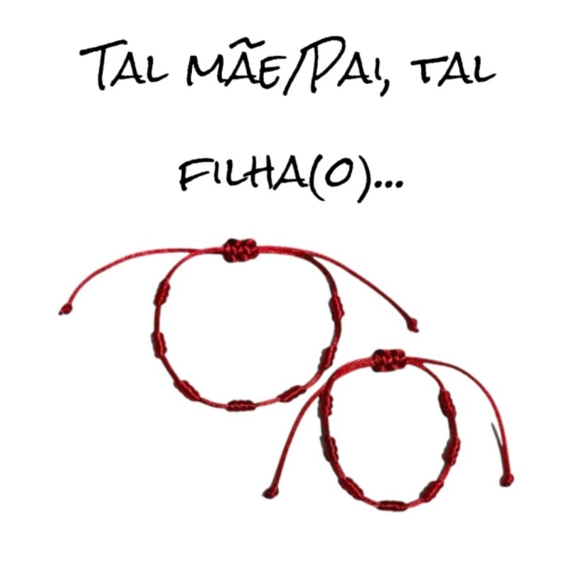 Pulseira vermelha 7 nós  bebê/infantil adulto Ka