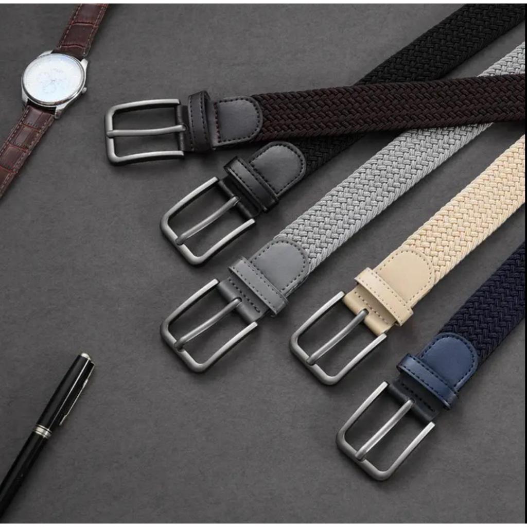 Cinto Masculino Feminino Tecido Trançado Elástic