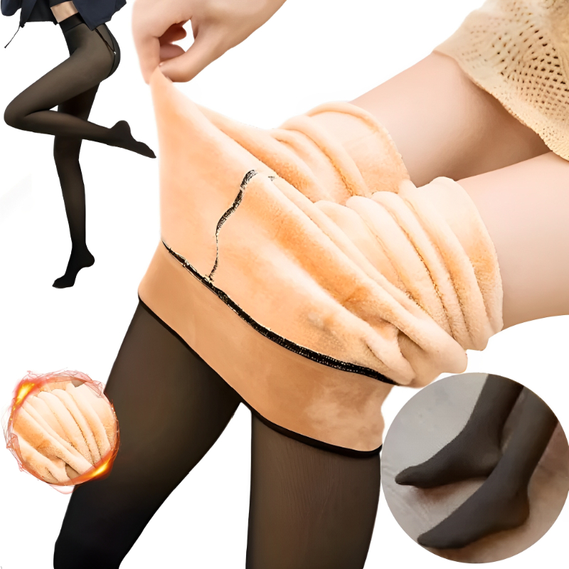 Meia-Calça Térmica Feminina Plus Size M-GG Forra