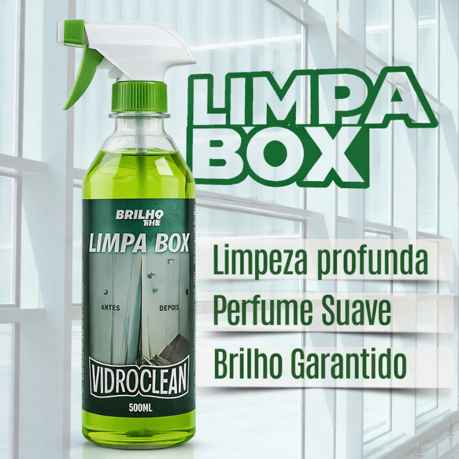 Limpa Vidro Box Blindex e Remove Chuva Ácida Vidr
