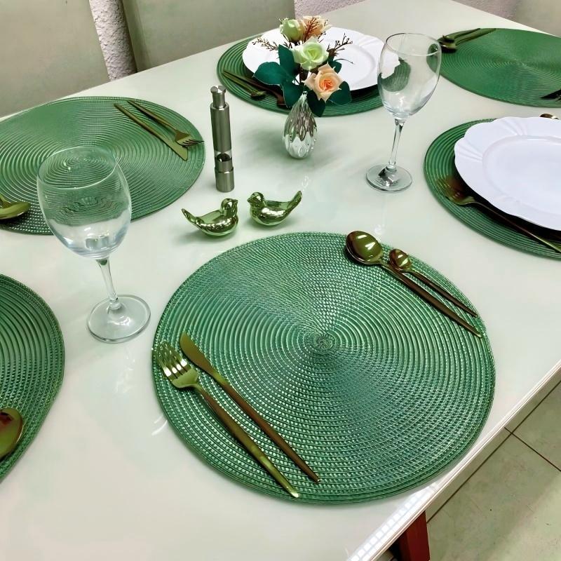 Kit 4 ou 6 Jogos Americanos Redondos para Mesa Sou