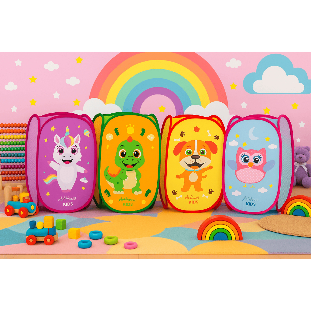 Cesto Infantil Dobrável Telado  Organizador de Br