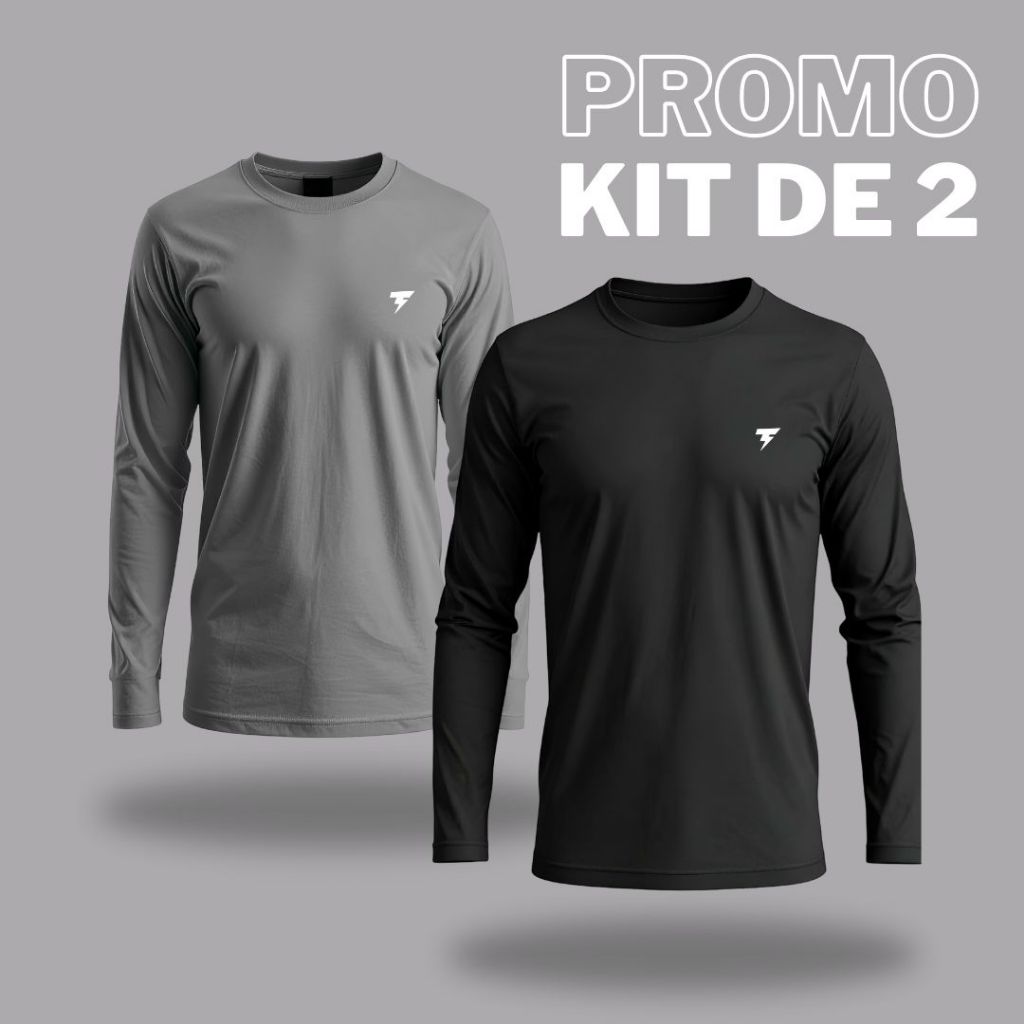 Kit 2 Camisetas Uv50 Proteção Moda Praia Moto Ci