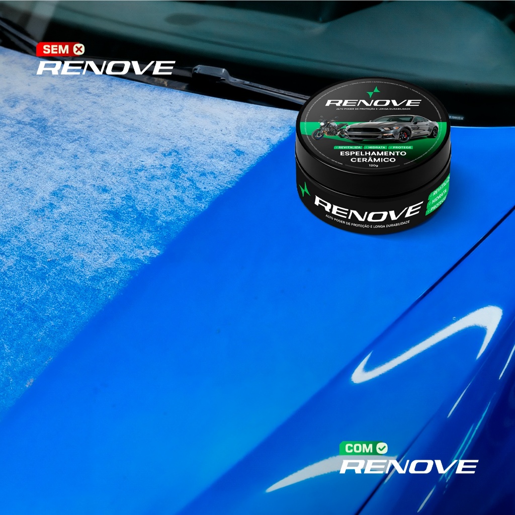 Cera Espelhamento RENOVE  Remove Riscos, Repele Á