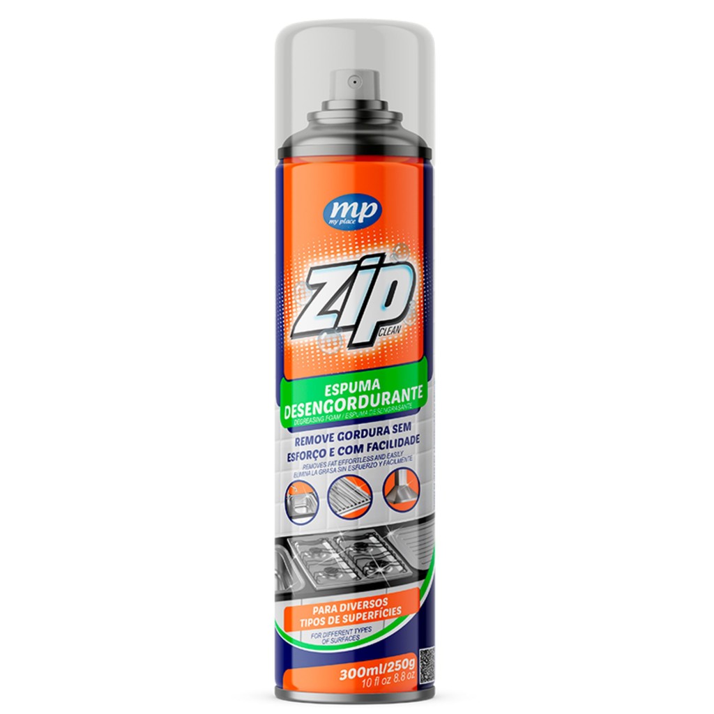 Espuma Desengordurante Limpeza Pesada Zip 300Ml &#